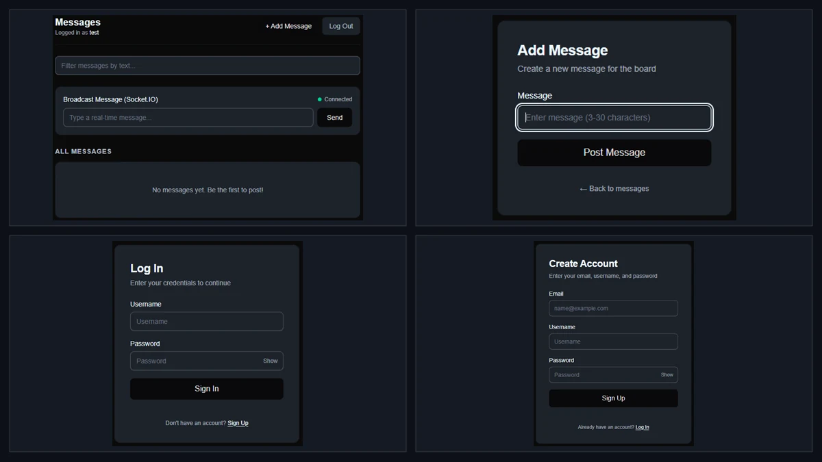 Message Board Showcase